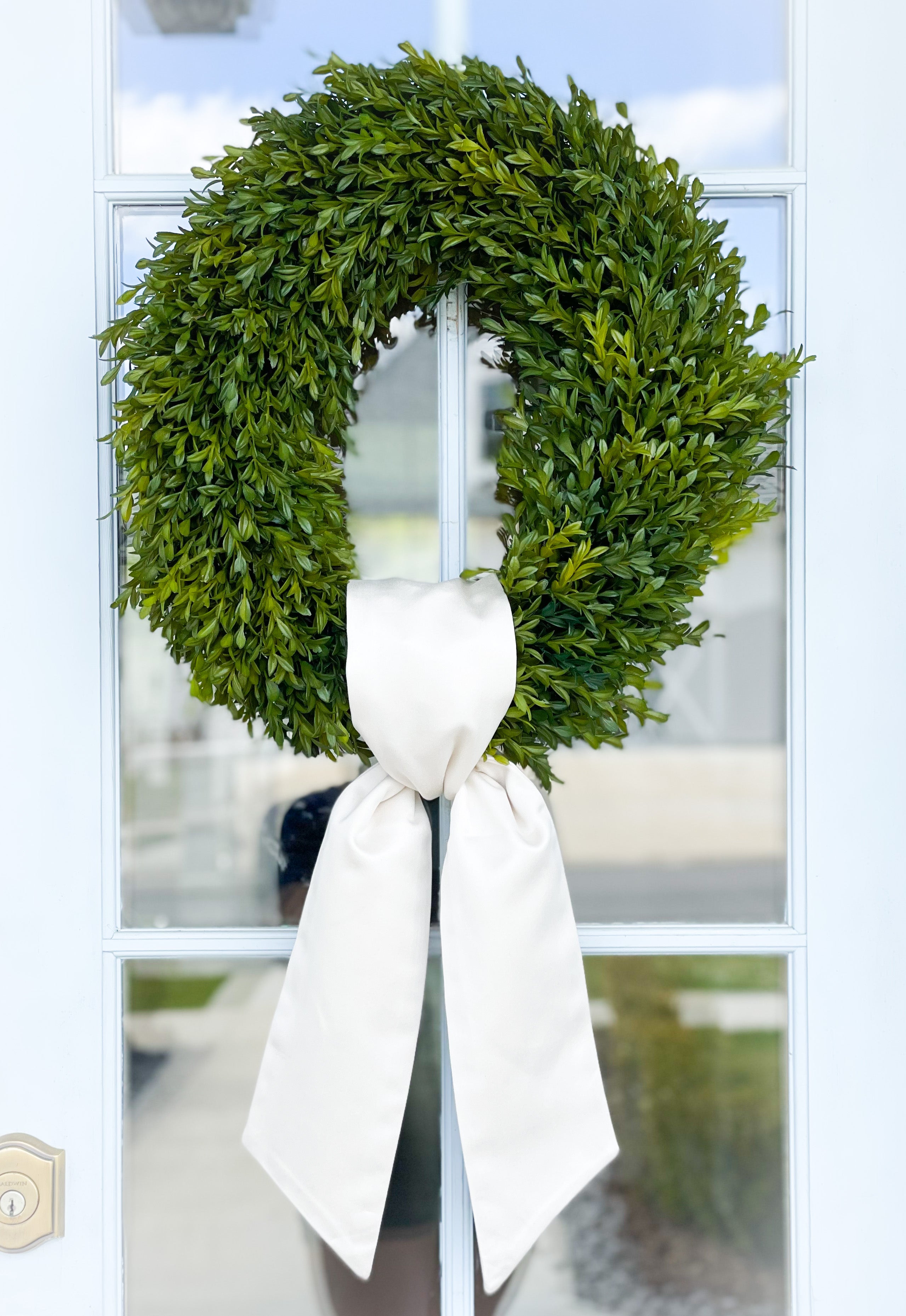 Double Sided Ivory Wreath Sash – Blanc Box